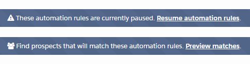 Automation Rules save into Paused mode.