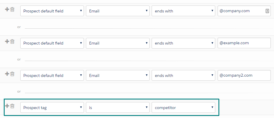 Use a dynamic list rule to include prospects with a certain tag