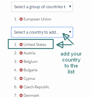 Add your country to the list