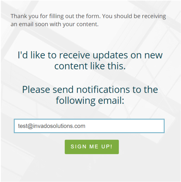 Thank You Content with Additional Form Thank You Content with Additional Form