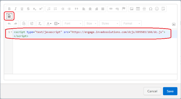 Paste the Dynamic Content Embed Code into the body of your landing page Paste the Dynamic Content Embed Code into the body of your landing page