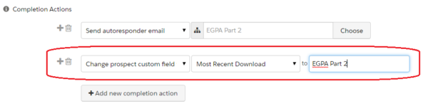 Add a completion action to change our new field to the title of the document Add a completion action to change our new field to the title of the document
