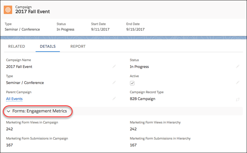 Form Engagement Metrics for Salesforce Campaigns