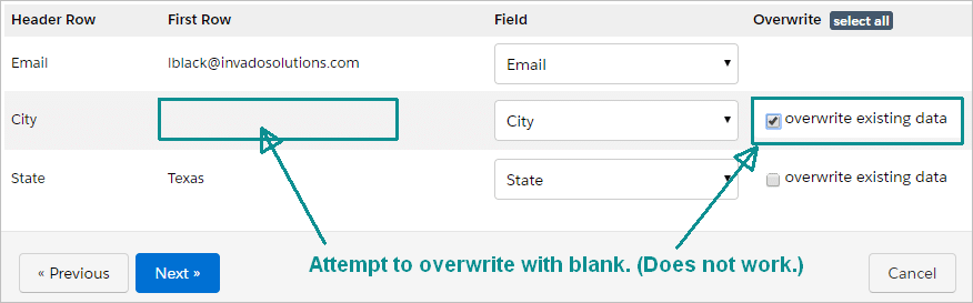 Cannot overwrite with Blank during Pardot import