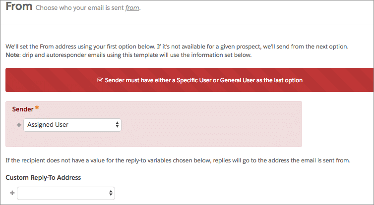 Pardot email with sending error