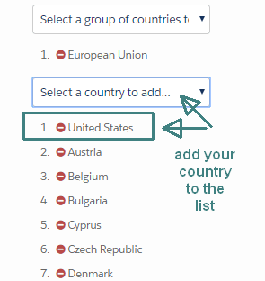 Add your country to the list