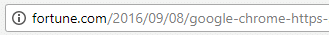 Chrome displaying a NOT secure URL